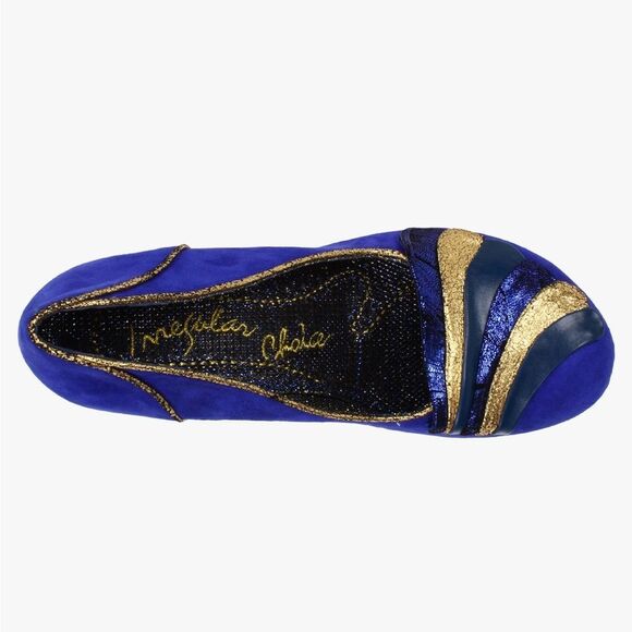 Irregular Choice Women's Royal Marriage Blue and Gold Heels US 7 / 38 - Picture 4 of 16